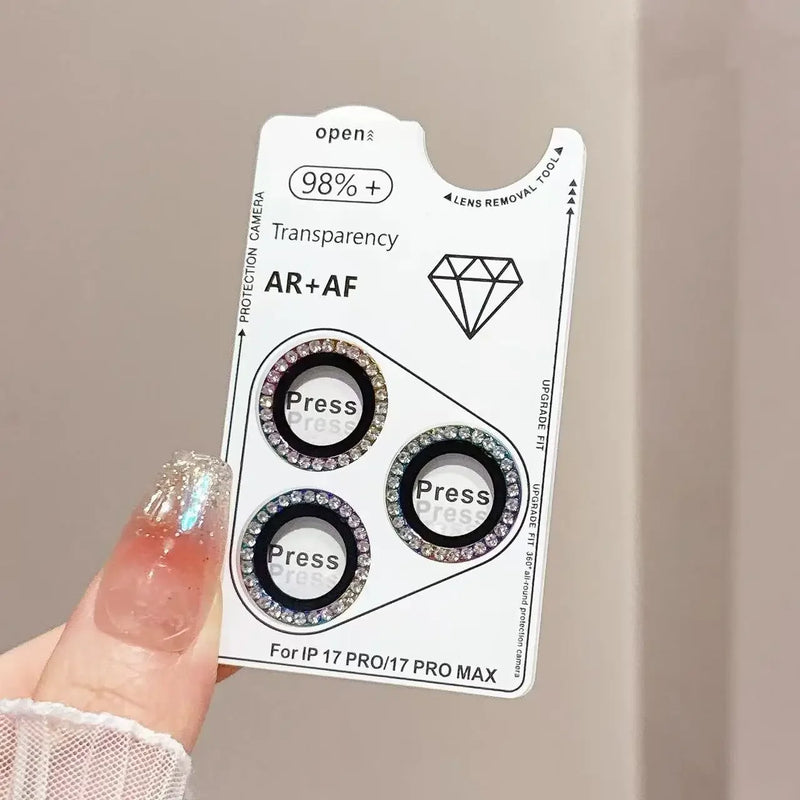 Pellicola protettiva per obiettivo della fotocamera – strass e glitter - immagine 5