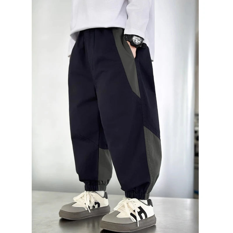 Nuovi pantaloni da ragazzo in stile patchwork per la primavera e l'autunno - immagine 6