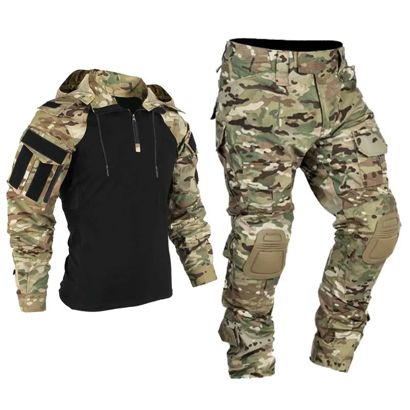 Tute tattiche da uomo Abbigliamento paintball all'aperto Uniforme tiro Combattimento