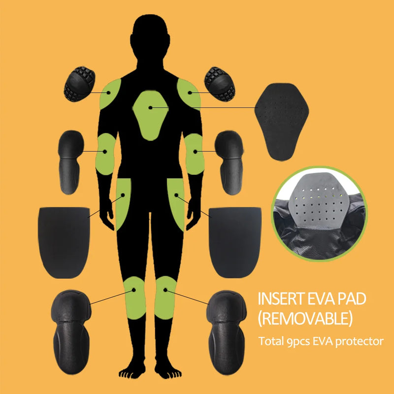 Giacca da moto Estate Traspirante Impermeabile Armatura protettiva Cappotto