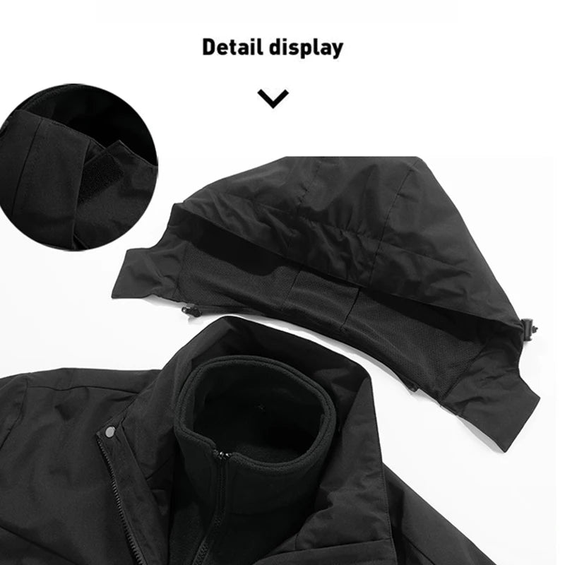 Nuove giacche da esterno tre in uno Moda semplice adatta per uomo Donna - immagine 7