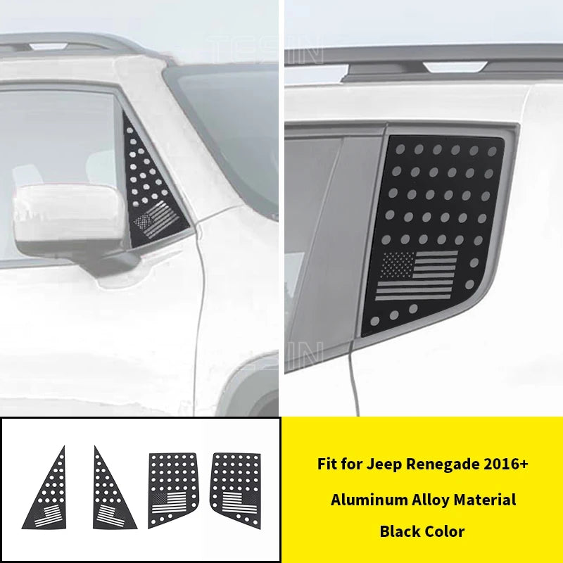 Modanature Vetri Jeep Renegade 2016-2024 – Copertura Decorativa in Alluminio Premium