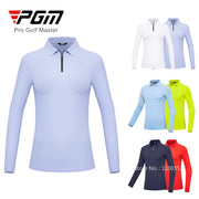 PGM Polo da golf donna ad alta elasticità T-shirt traspirante a maniche lunghe - immagine 4