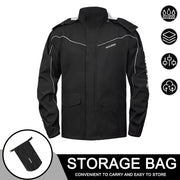 WOSAWE impermeabile da moto riflettente uomo tuta Motocross giacca antipioggia divisa - ME214 Black S - immagine 31