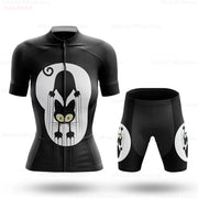 Set Maglia Ciclismo Donna Gatto Cartone Animato Divertente Estivo Abbigliamento Bici - immagine 15