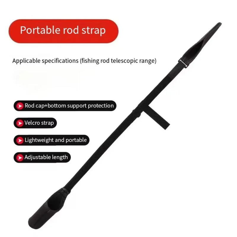 Borsa portaoggetti regolabile per canna da pesca Cintura spalla portatile protettiva - No Styrap 58-130cm