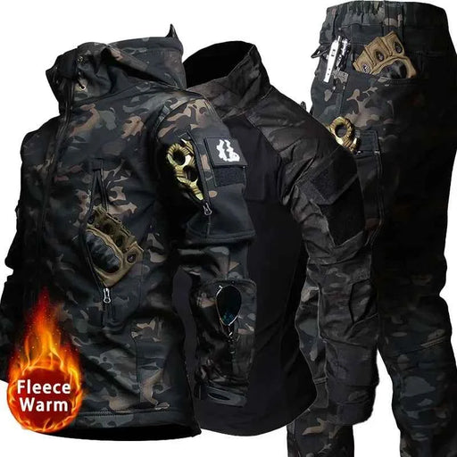 Tuta da combattimento Soft Shell Uniforme militare Giacche militari Top con cappuccio