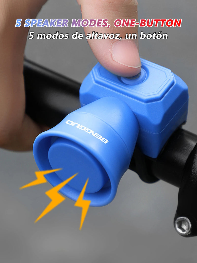 5 modalità clacson per bicicletta mountain bike mini batteria campanello bici - immagine 5