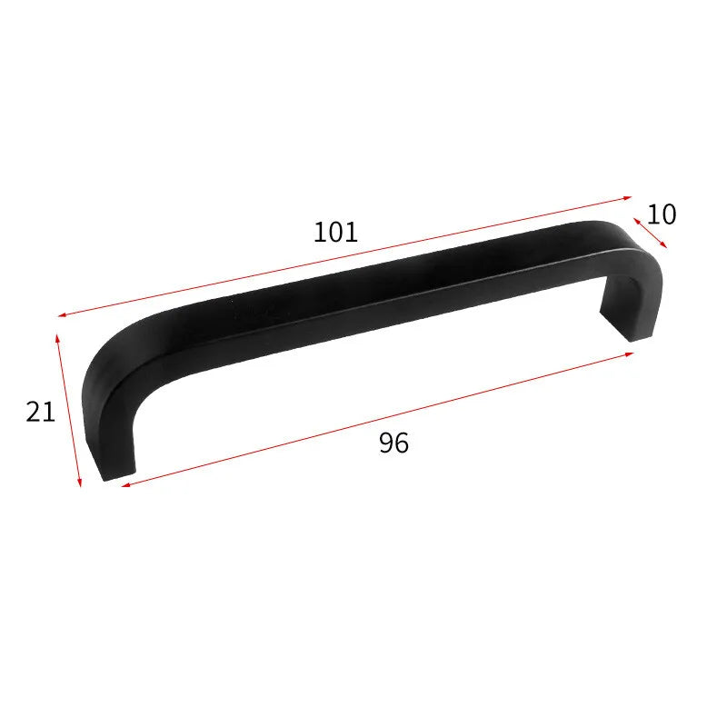 Set di 12 Maniglie Moderne per Armadio 64mm/96mm/128mm/160mm/192mm in Alluminio Solido - immagine 9