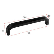 Set di 12 Maniglie Moderne per Armadio 64mm/96mm/128mm/160mm/192mm in Alluminio Solido - black 96mm(12pcs) - immagine 3