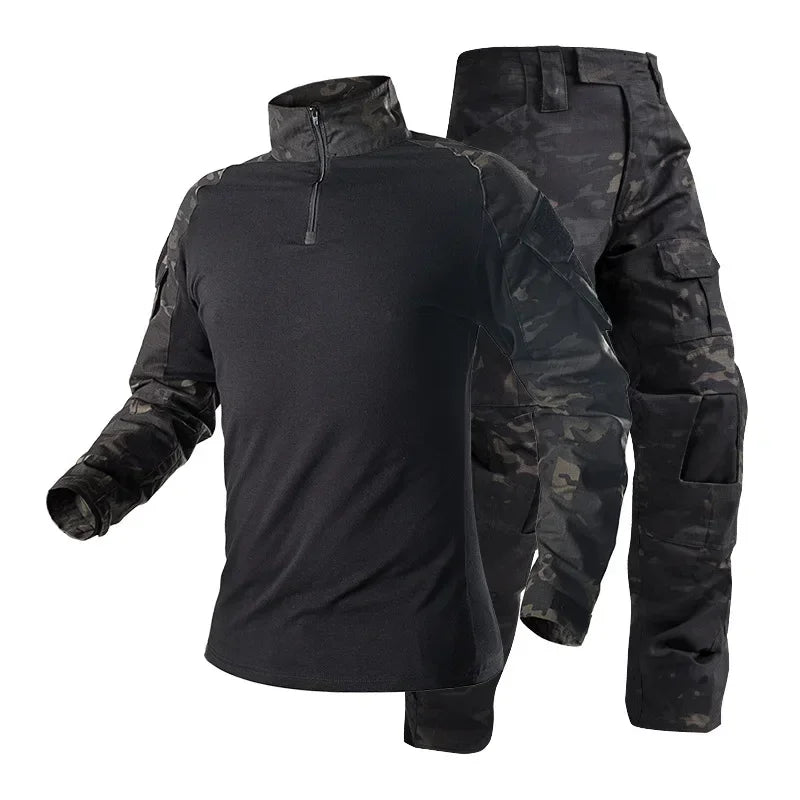 Abiti uniformi tattici Milit Tuta mimetica da esterno Camicie caccia Pantaloni - immagine 5