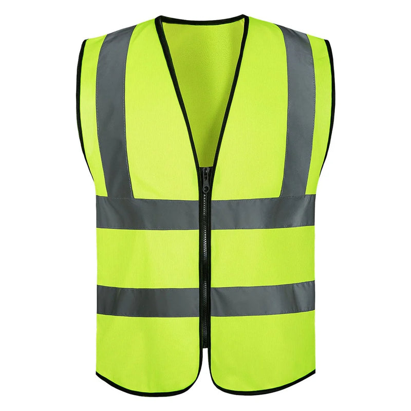Stile quattro cerniere gilet riflettente cantiere - Giallo - immagine 2