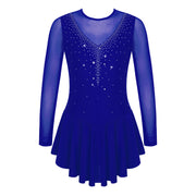 Ragazze Figura Pattinaggio su ghiaccio Vestito da balletto Palcoscenico Costume di - immagine 15