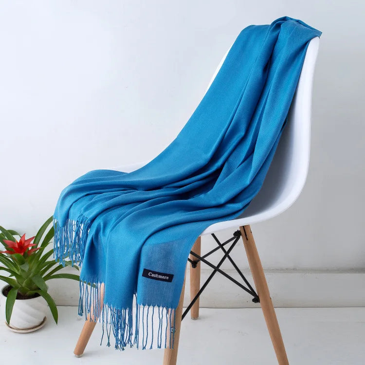Sciarpa di Pashmina da donna Scialli Morbida sensazione cashmere Foulard viaggio - immagine 16