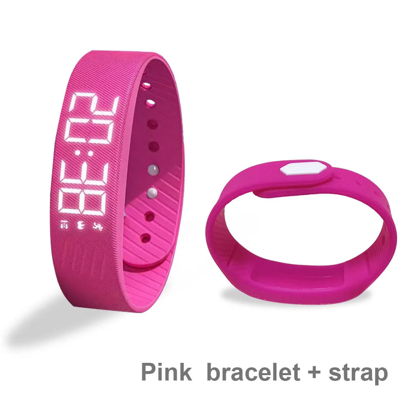 Smartband LED Fitness – Braccialetto Contapassi Impermeabile con Sveglia a Vibrazione