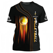 Magliette grafiche da pallavolo di moda per uomo Estate Casual Nome personalizzato - immagine 11