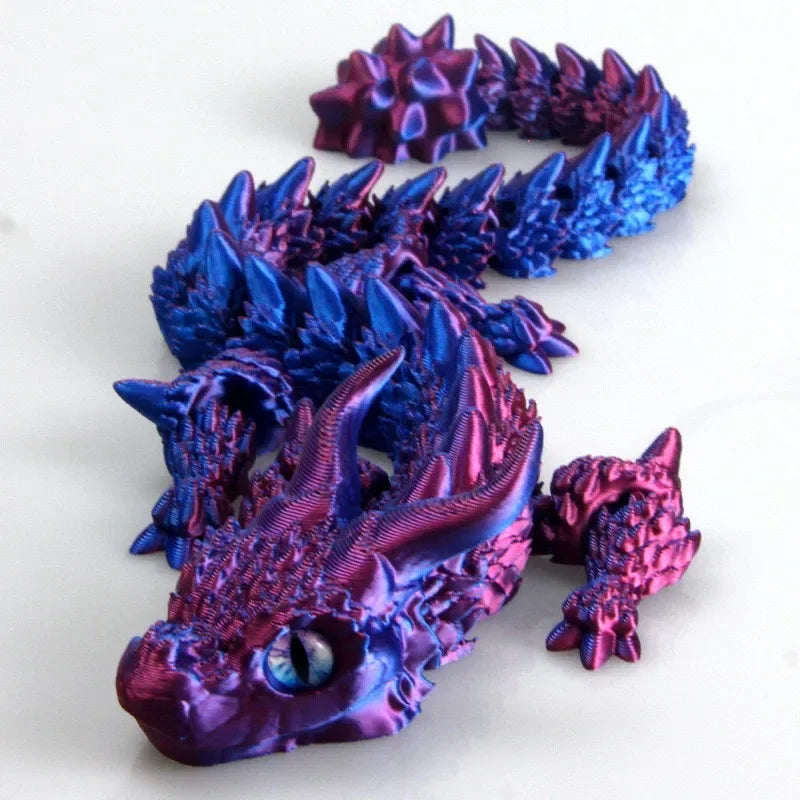 3D Stampato Drago Magico Giocattolo 3D Girevole Articolato per Ufficio e Decorazione Desk