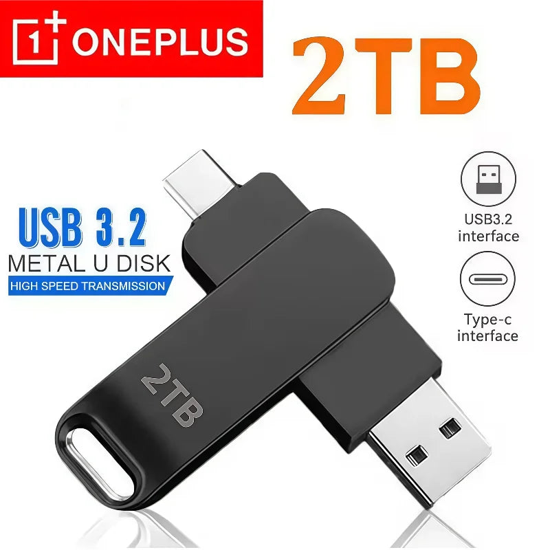 OnePlus 16TB USB 3.2 Trasferimento ad altissima velocità Chiavetta USB impermeabile in metallo 8TB 4TB 2TB Memoria portatile Chiavetta USB per cellulare