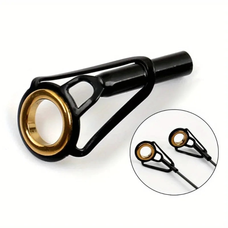 10 Pezzi Anelli Guida per Canna da Pesca in Acciaio Inox Nero e - immagine 5