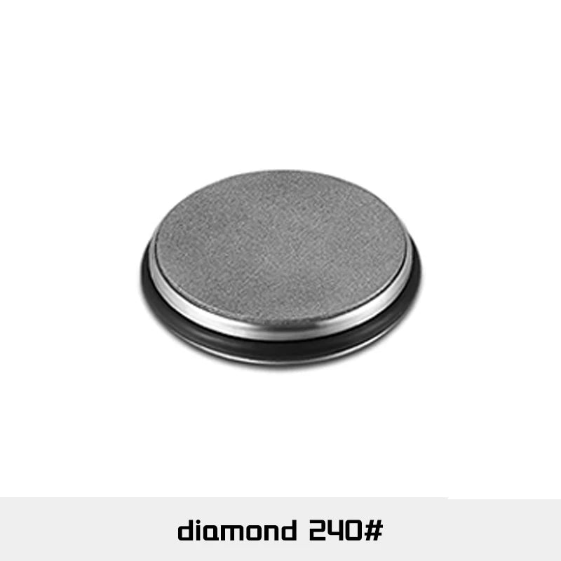Affilacoltelli Professionale 15° 20° con Pietra Diamantata - Affilatore Rotante a Doppio Angolo per Coltelli da Cucina