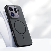 Per OPPO Find X9 X9 Pro Custodia magnetica doppio colore opaca PC + TPU Skin Feel Cover posteriore con pulsante in metallo per Find X 9 - Campeda