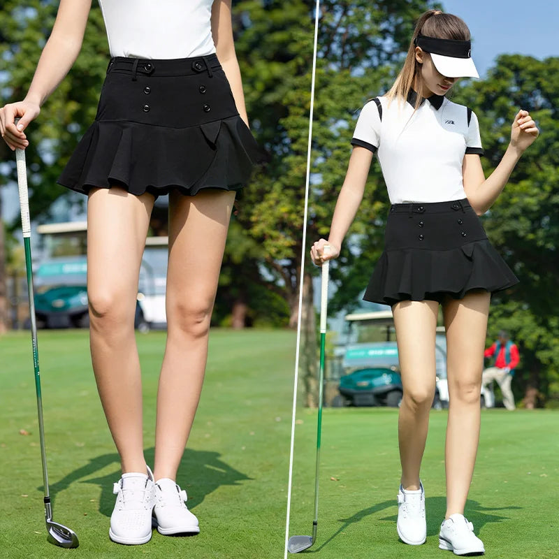 Abbigliamento da Golf Pgm Top Estivo a Maniche Corte per Donne - immagine 4