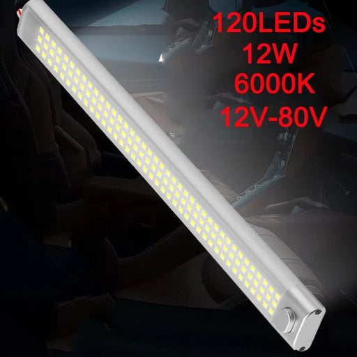 Luce a Cupola Ultra-Luminosa 120LED 12V/24V di Lettura per Interni Auto