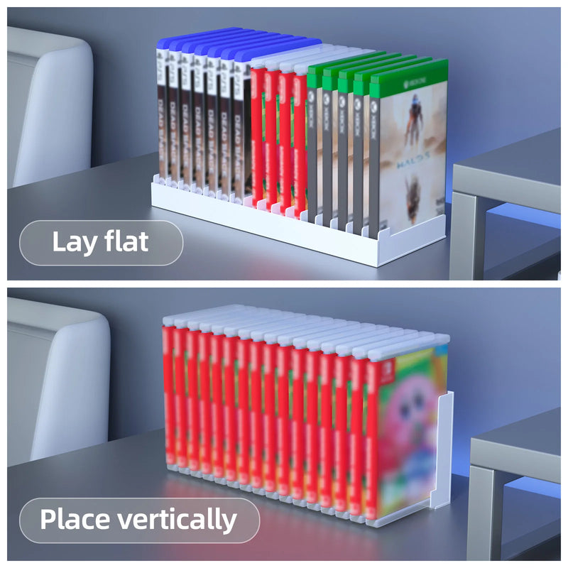 Torre di supporto per videogiochi per PS5/PS4/PS3/Xbox Series S e X/Xbox one Game, supporto universale per dischi di gioco Verticale Blu Ray C