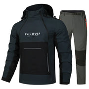 Completo Impermeabile per Moto Giacca e Pantaloni Antipioggia - GRAY M