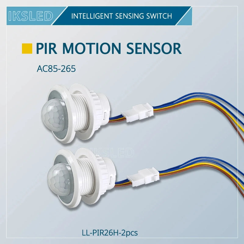 2PCS PIR Rivelatore del Sensore di Movimento Smart Switch Casa Interno Esterno Luce A Infrarossi 110V 220V Modalità di Ritardo Regolare Interruttore di Illuminazione