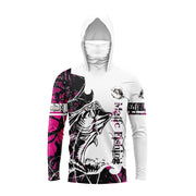 MALFC Camicia da pesca con cappuccio uomo maglietta a maniche lunghe protezione UV - immagine 8