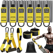 Fascia di resistenza con maniglia: Utilizzata per allenamento muscolare - immagine 12
