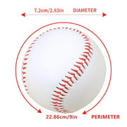 Set 12 Palline da Baseball 9” – Allenamento Resistente in Legno & Gomma per Practice & Training - Campeda