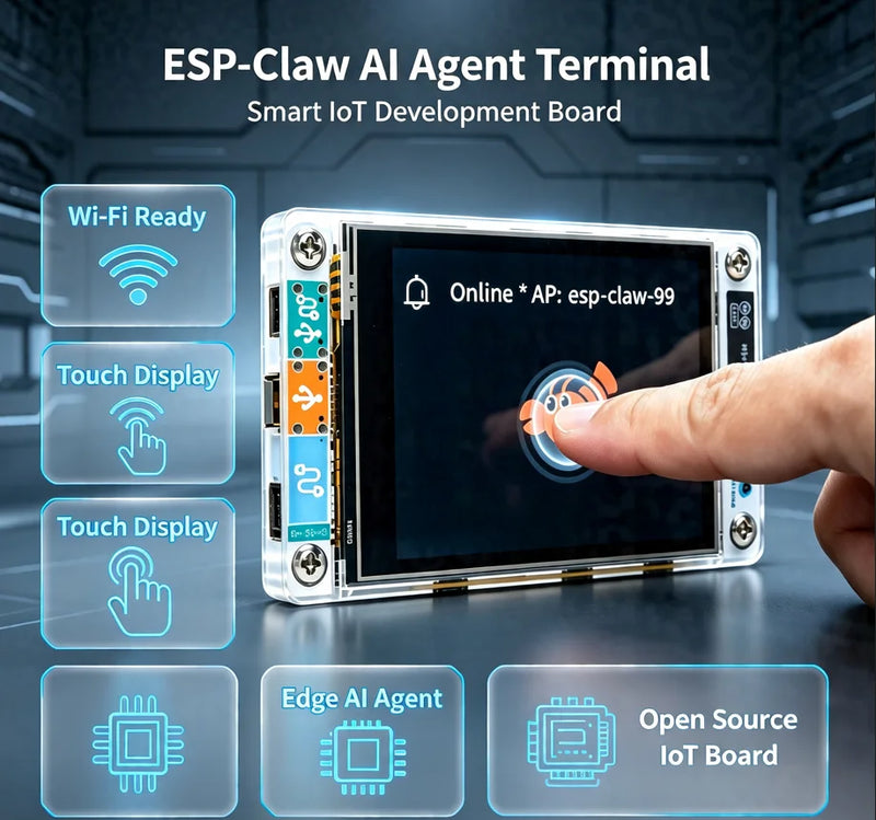 Scheda AI Smart Edge NM-CYD-C5 Colorata con Agente ESP-Claw per Dispositivi IoT - immagine 2