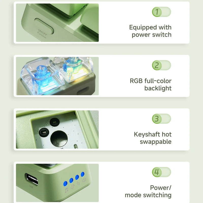 2025 Tastiera Doppio Pulsante E-book Page Turner Per Tablet Telefono Mobile Blue Tooth Telecomando Scorri Visi brevi per Android/IOS