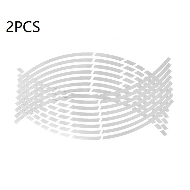 Strisce Riflettenti Cerchi Moto 17-18” – Set Adesivi Ruote 16 Pezzi, Nastro Styling Sicurezza 5 Colori per Moto, Bici e Auto - Campeda