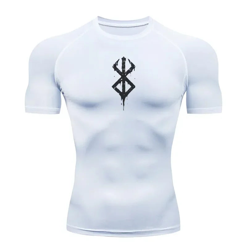 T-shirt compressione uomo LAMLKKY – rash guard traspirante ad asciugatura rapida per fitness, palestra e sport