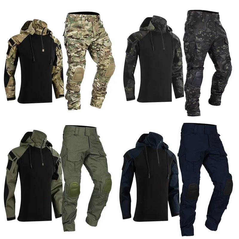 Tute tattiche da uomo Abbigliamento paintball all'aperto Uniforme tiro Combattimento - immagine 2