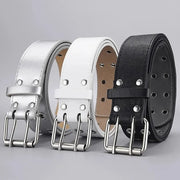 1pc Cintura da donna Tendenza Semplice Doppio Foro uomo Punk Hip Hop Stile - immagine 5