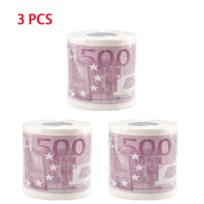Carta igienica Euro simulata creativa a 2 strati, divertente carta igienica Euro, carta igienica creativa in rotolo, carta igienica per oggetti di scena