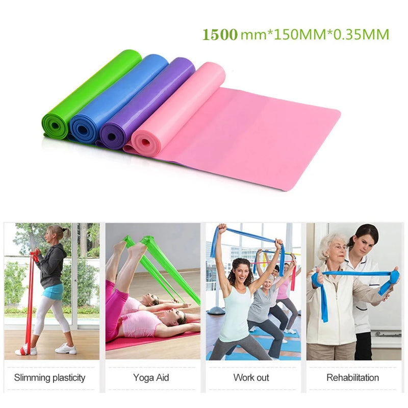 Fasce elastiche per yoga espansore cerchi fianchi portatili Pilates Cintura di - immagine 6