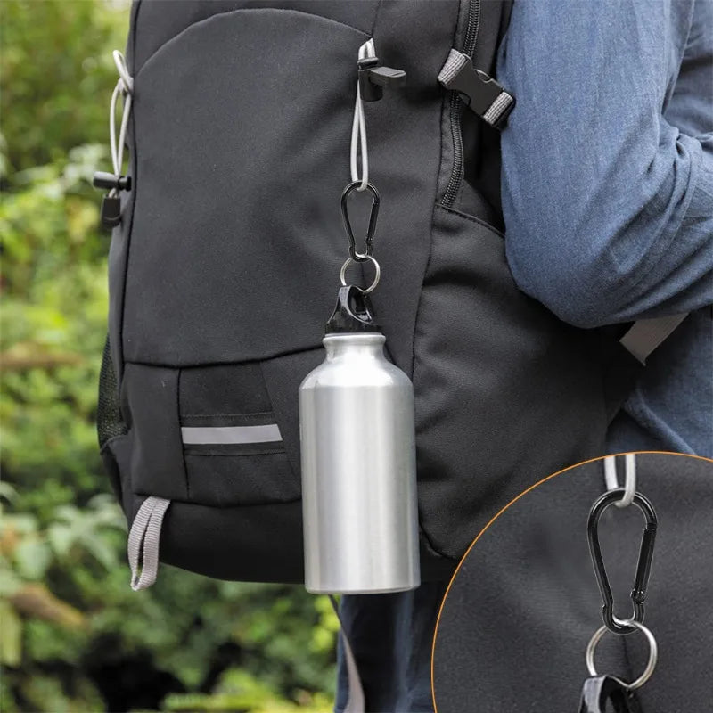 Mini Moschettoni Portachiavi in Alluminio – Set 10/50 Pezzi Clip D Shape per Chiavi, Campeggio e Outdoor