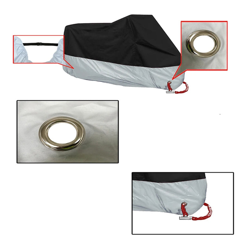 Telo Coprimoto Impermeabile Universale – Copertura Moto Anti-UV Antipolvere per Scooter e Moto (M-4XL, 11 Colori) - Campeda