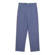 Pantaloni donna Willshela a vita alta con cerniera frontale, gamba dritta full length, stile vintage elegante e chic - Campeda