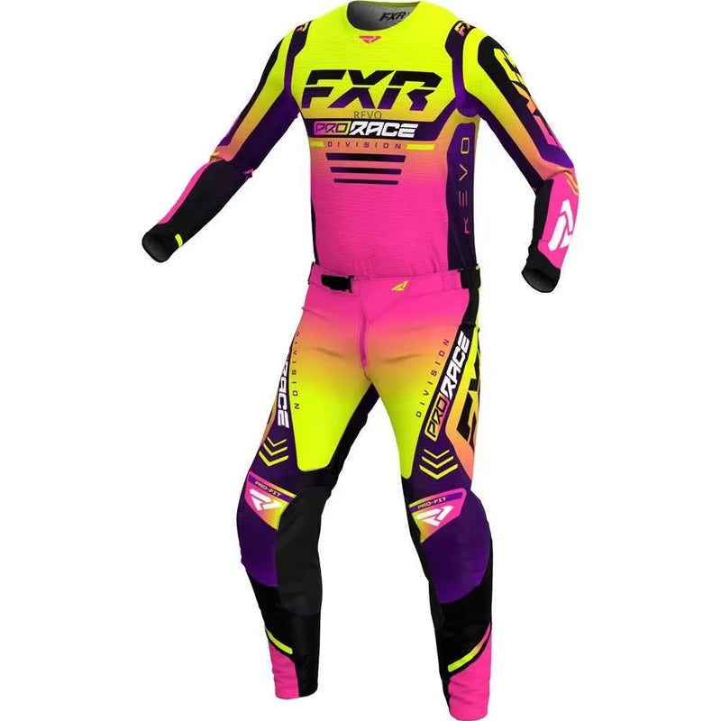 Kit Motocross FXR 2025 – Completo Maglia + Pantaloni Enduro MX, Set Abbigliamento Moto Off-Road Unisex - Campeda