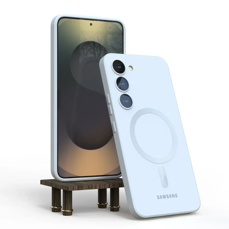 Per Samsung Galaxy S25 Magsafe Custodia S24 S23 S21 FE S22 Plus A56 A55 A54 A36 A35 A16 A15 Morbido Silicone Magnetico Della Copertura Posteriore Del Telefono