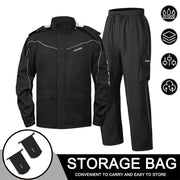 WOSAWE impermeabile da moto riflettente uomo tuta Motocross giacca antipioggia divisa - immagine 15