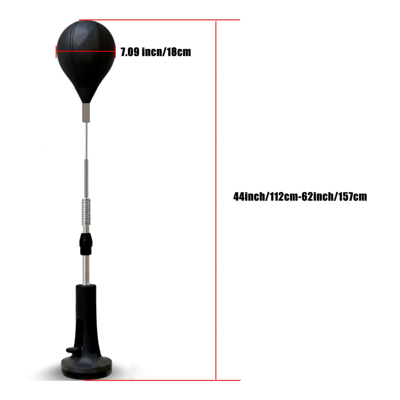 Sacco da Boxe Cobra Reflex con Asta Regolabile – Allenamento Velocità e Riflessi Home Fitness - Campeda