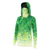 T-shirt da pesca Manica lunga donna Protezione UV Felpe con cappuccio Maschera - immagine 4