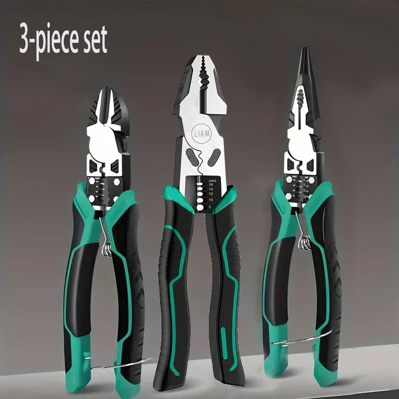 Tagliafili multifunzionali in lega resistente Pinze ad ago diagonale Strumenti hardware Set di pinze per filo per elettricisti universali - Campeda